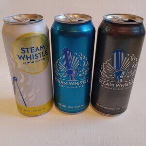 DISCONTINUED Steam Whistle Beer Cans Lemon Shandy Sessions Lager Pale Ale